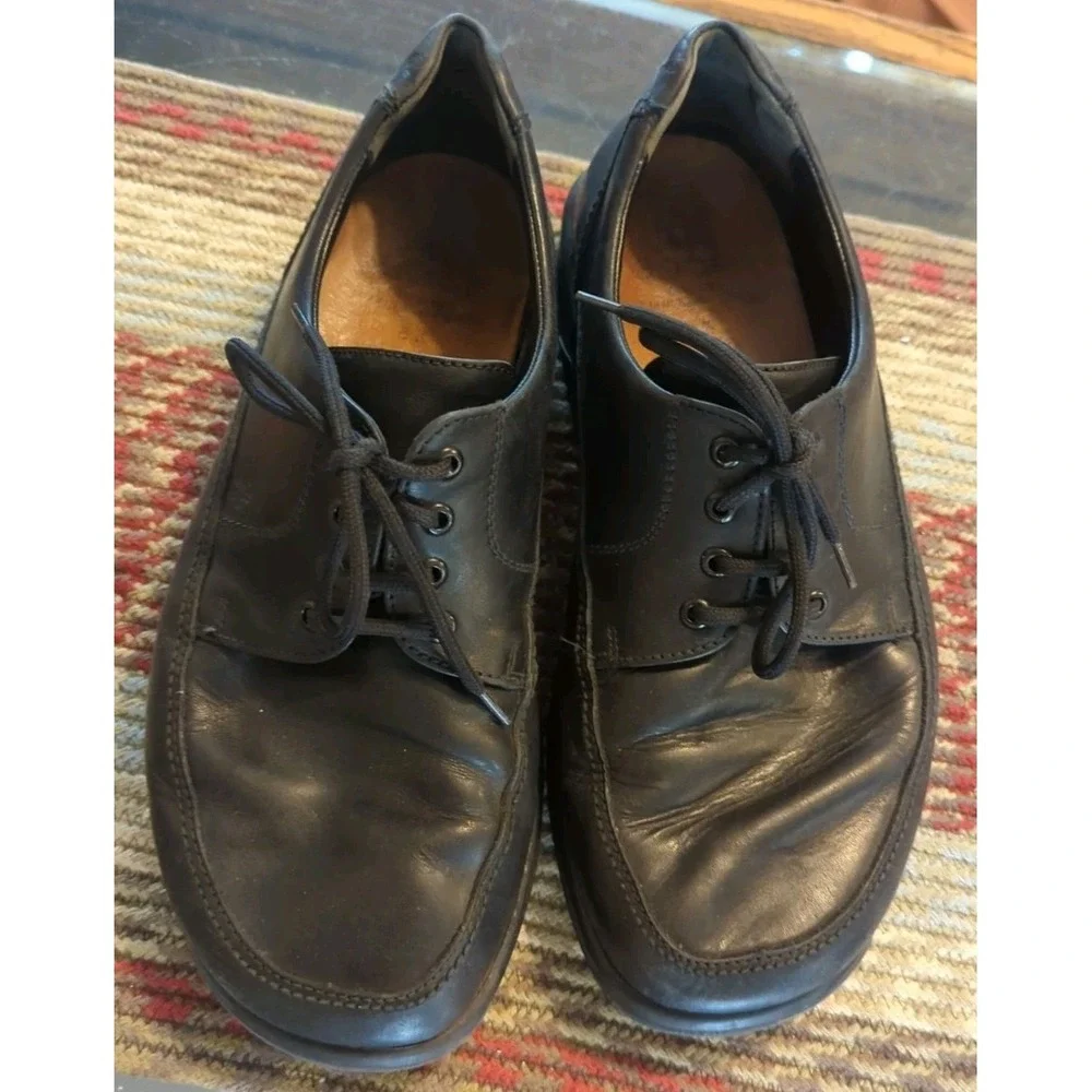 Ganter Men's Black Leather Comfort Oxford Driving Shoe Size 8‎ K
